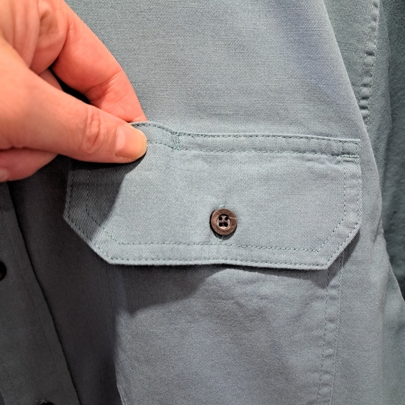 Wrangler Teal Button-Up Camp Rugged Workwear Grunge Skater Shirt Mens L - Picture 6 of 11